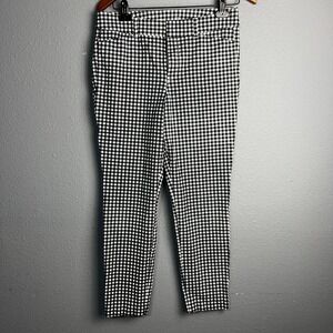 Old Navy Pixie High-Rise Black & White Gingham‎ Pants Secret Smooth Pockets Sz 8